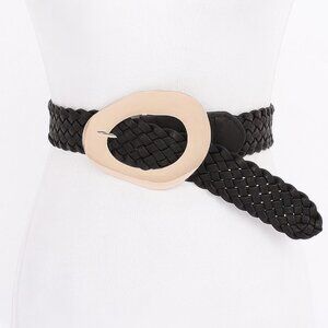 Metal Buckle Braided Belt
